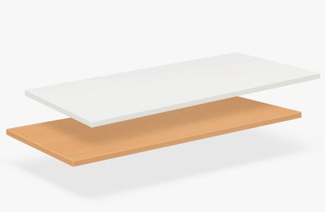 avec revêtement en résine mélaminée