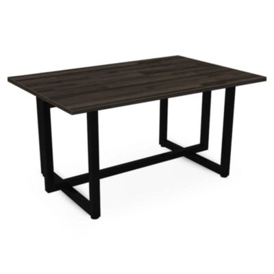 Table à manger modèle Q avec plateau en bois massif de hêtre