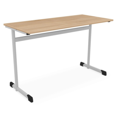 Table double pour élèves B1, forme en C