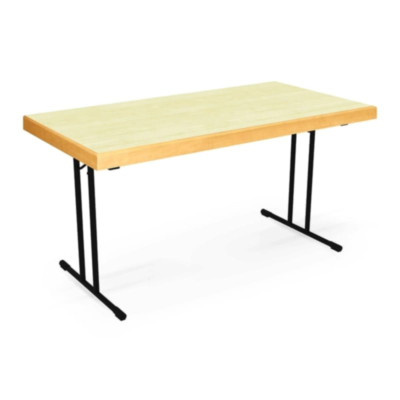 Table pliante Tom avec bord en bois massif