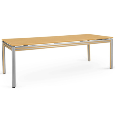 Table polyvalente avec moulures décoratives et revêtement HPL