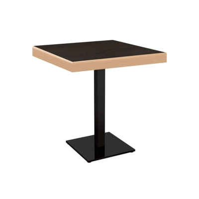 Table de bistrot Flag avec bord en bois massif