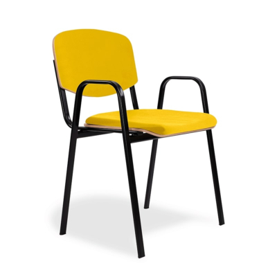 Chaise empilable Big Europa ISO Pro en bois, assise et dossier rembourrés