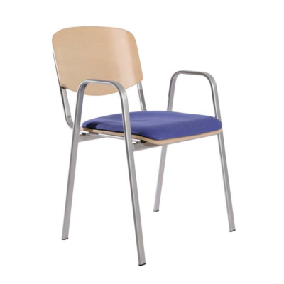 CHAISE EMPILABLE BIG EUROPA PRO BOIS, ASSISE : REMBOURRÉE