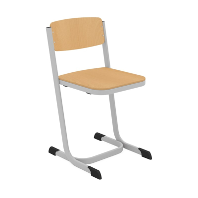 Chaises scolaires en double U, support d'assise fermé