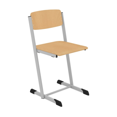 Chaises scolaires en forme de H, support d'assise ouvert