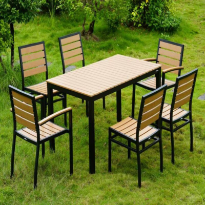 Ensemble d'extérieur Izola 3, 1 x table 140 x 80 cm, 6 x chaises de terrasse Izola sans accoudoirs