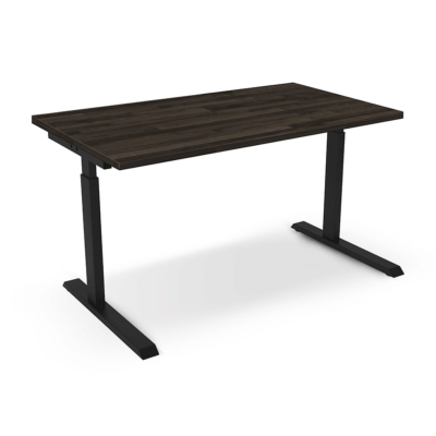 BUREAU THEA, RÉGLABLE MANUELLEMENT EN HAUTEUR AVEC PLATEAU EN HÊTRE MASSIF