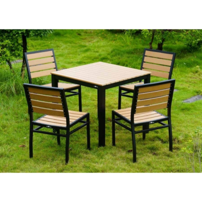 Ensemble d'extérieur Izola 1, 1 x table 80 x 80 cm, 4 x chaise de terrasse Izola