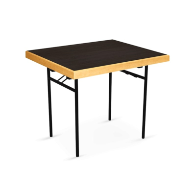 Table pliante Hugo Quadro Avec Bord en Bois Massif