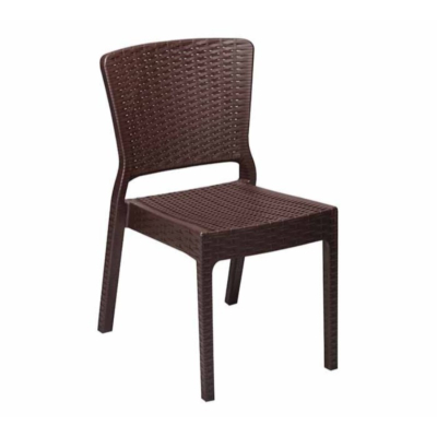 Chaise en plastique Balerma avec aspect rotin