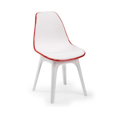 Chaise en plastique BINTAN avec coque bicolore, ensemble de 4.