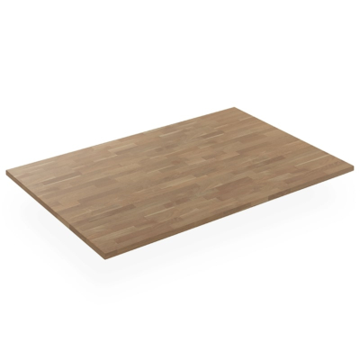 Plateaux de table en bois massif chêne 18 mm, rectangulaires, rails anti-déformation inclus
