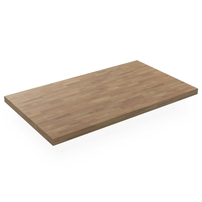 Plateaux de table en bois massif chêne 40 mm, rectangulaires, rails anti-déformation inclus