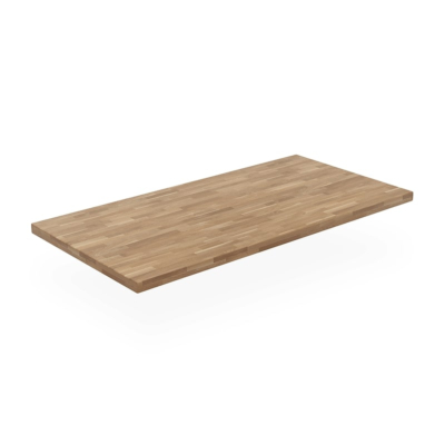 Plateaux de table en bois massif chêne, angulaires, doublement des bords à 36 mm