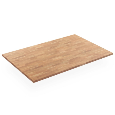 Plateaux de table en bois massif hêtre 18 mm, rectangulaires, rails anti-déformation inclus