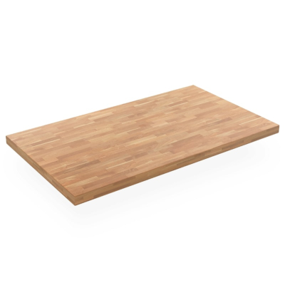 Plateaux de table en bois massif hêtre 40 mm, rectangulaires, rails anti-déformation inclus