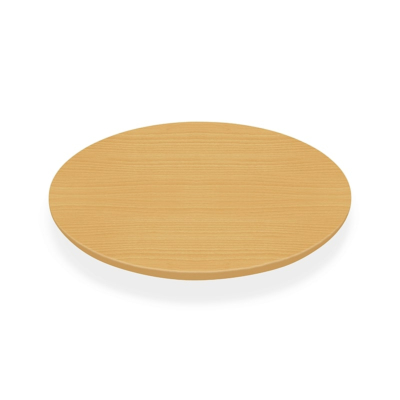 Plateaux de table ronds, revêtus de résine mélaminée