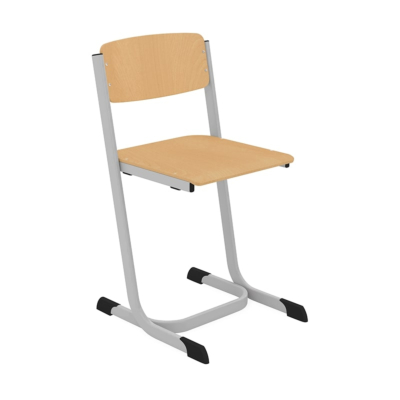 CHAISE SCOLAIRE EN FORME DOUBLE U, SUPPORT DE SIÈGE OUVERT