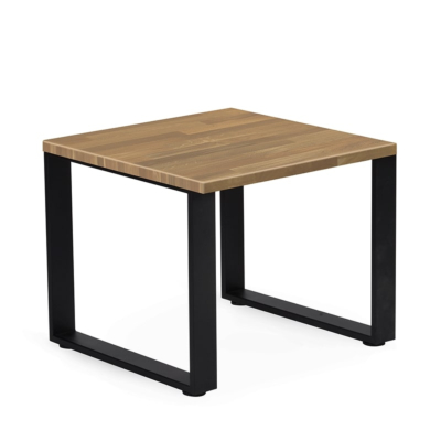Table d'appoint modèle O avec plateau en bois massif de chêne