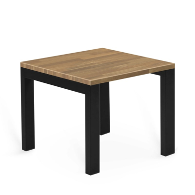 Table d'appoint modèle U avec plateau en bois massif de chêne