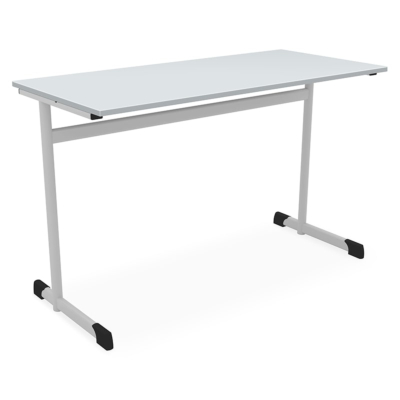 Table double pour élèves HPL, forme en C