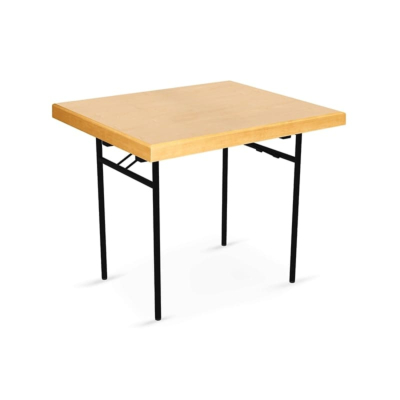 Table pliante Hugo Quadro avec bordure en bois massif