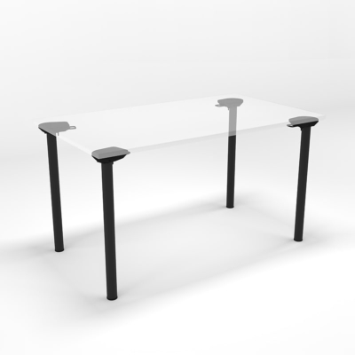 Table pliante Solo avec bord en bois massif