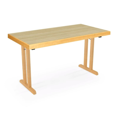 Table pliante Tom Woody avec bordure en bois massif