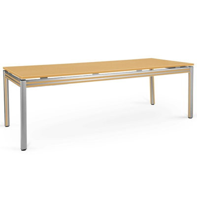 Table polyvalente avec moulures décoratives et revêtement HPL