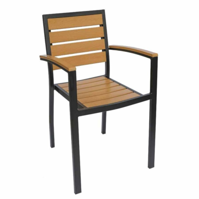 Chaise de terrasse Izola avec accoudoirs