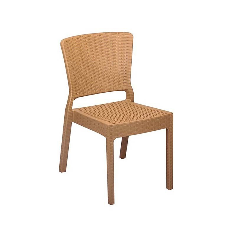 16 x chaise plastique balerma - optique rotin couleur du revêtement bois